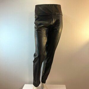 7 For All Mankind Women's Black Vegan Leather Leggings - Size 3X - NWT